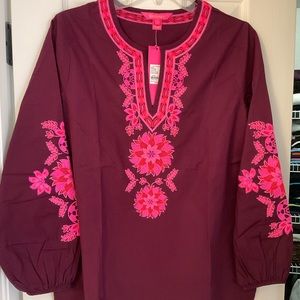 Lilly Pulitzer Coretta Tunic Cherry Ganache